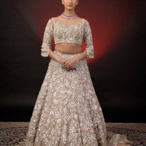 LIGHT GOLD EMBROIDERED LEHENGA