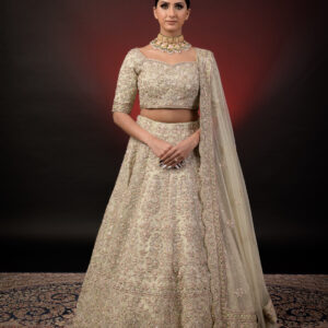 MINT GREEN ORGANZA LEHNGA