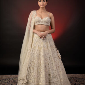 IVORY EMBROIDERED LEHENGA