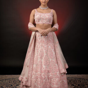 BLUSH PINK EMBROIDERED LEHENGA