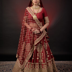 MEHROON LEHNGA