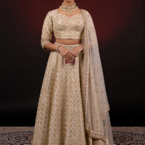 IVORY EMBROIDERED LEHNGA