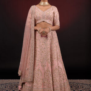 BLUSH PINK EMBROIDERED LEHNGA