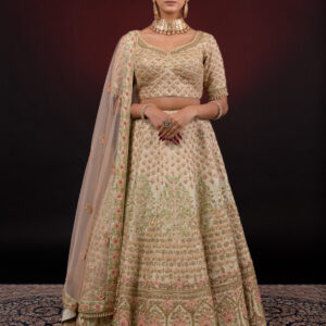 MINT GREEN EMBROIDERED LEHNGA