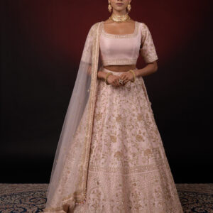 BLUSH PINK EMBROIDERED LEHENGA