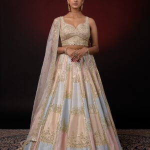 BLUSH PINK SILK LEHNGA