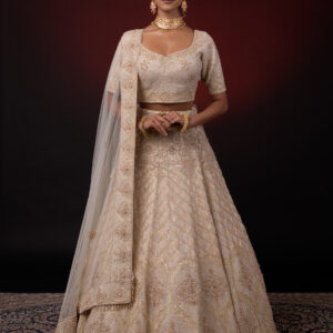 IVORY EMBROIDERED LEHENGA