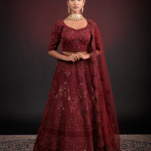 MAROON TRAIL LEHNGA