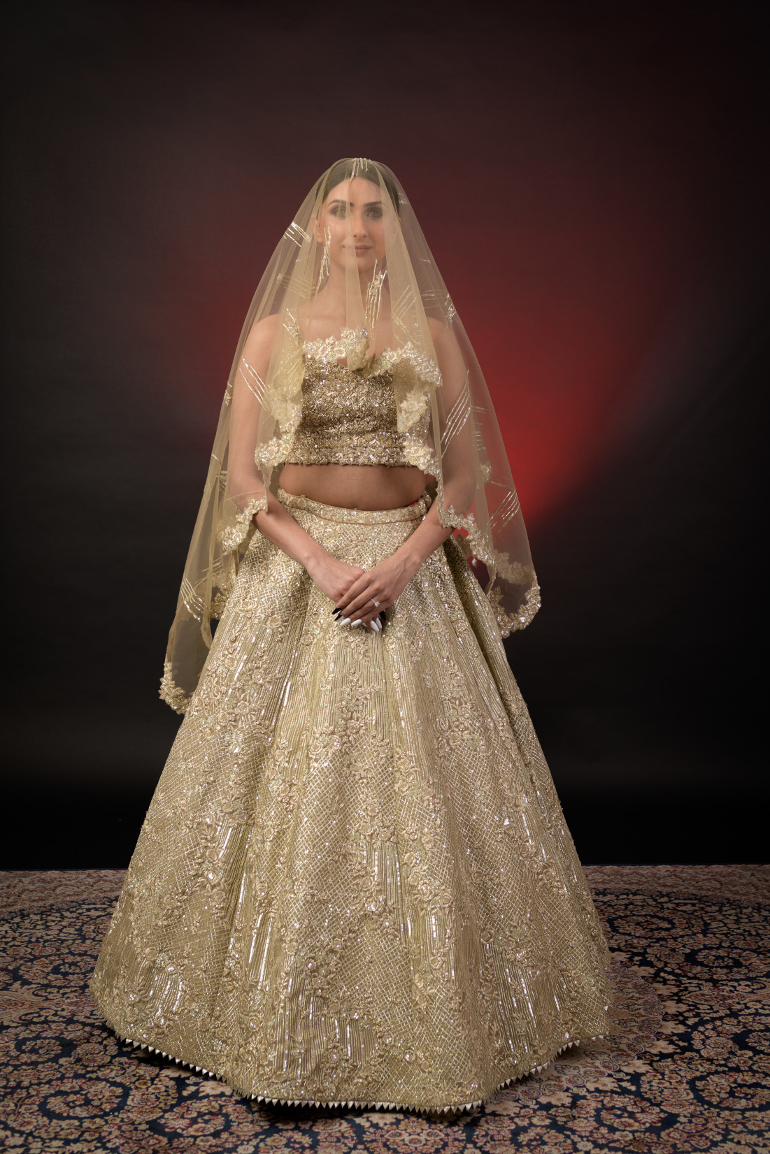 GOLD EMBRIDERED LEHNGA