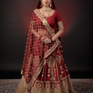 MEHROON LEHNGA