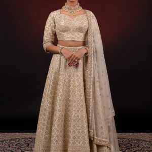 IVORY EMBROIDERED LEHNGA