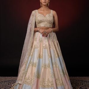 BLUSH PINK SILK LEHNGA