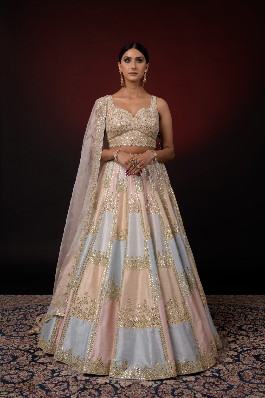 BLUSH PINK SILK LEHNGA