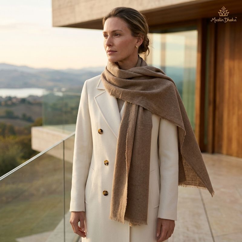 The Cervelt wedding shawl by Muslin Dhaka