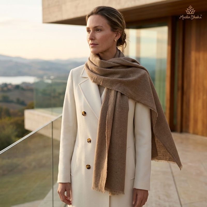 The Cervelt wedding shawl by Muslin Dhaka
