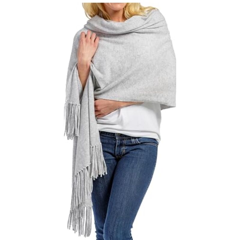 Fishers Finery 100% cashmere knit shawl