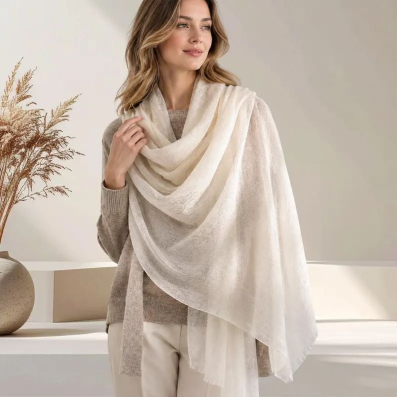 SericaLana 100% cashmere evening stole