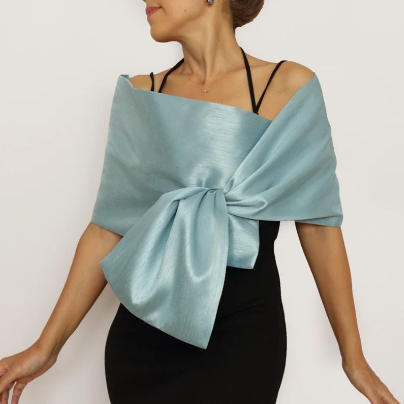 Mammamiaeme metallic taffeta wrap