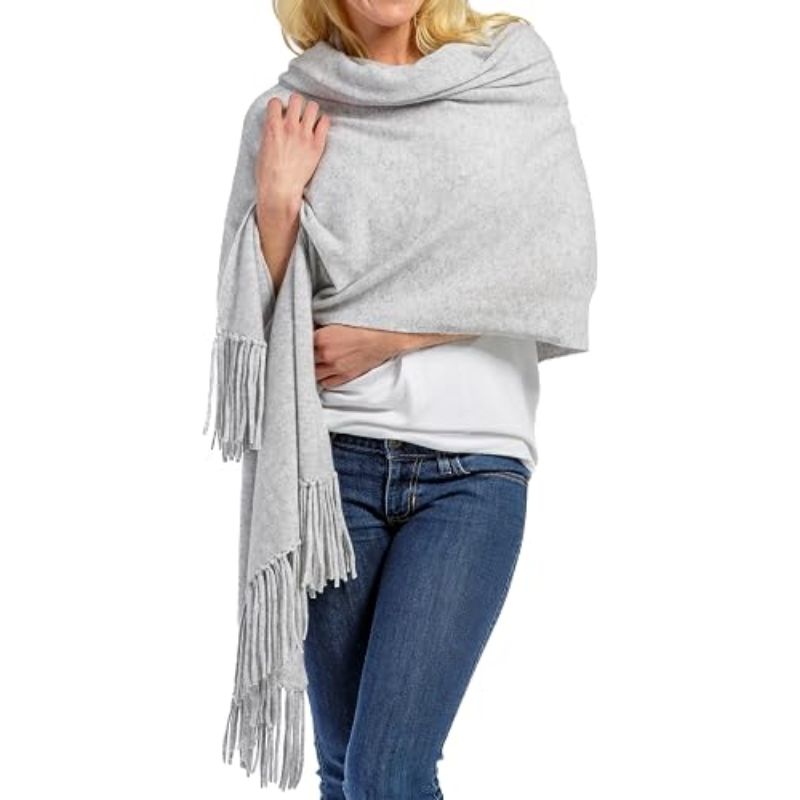 Fishers Finery 100% cashmere knit shawl