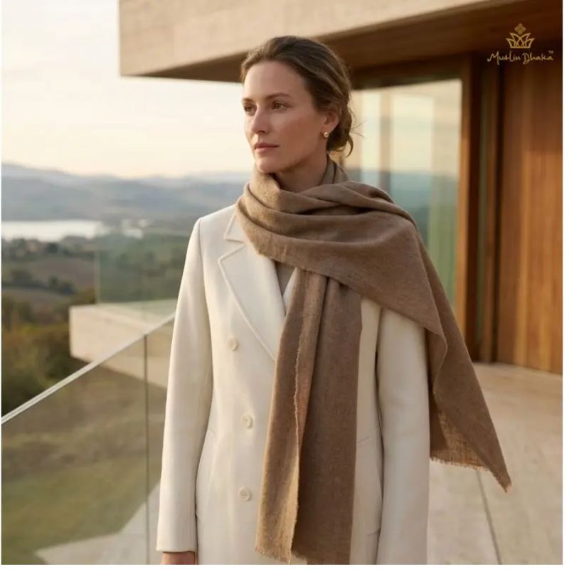 The Cervelt wedding scarf by Muslin Dhaka